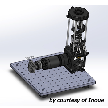 One of designed fundamental optical system for nano-scale measurement